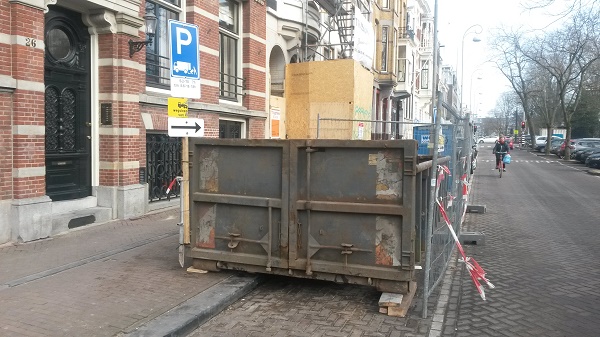 Puincontainer in Amsterdam