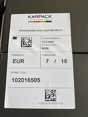 Label AGF dozen